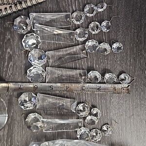 glass chandelier parts six pieces